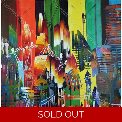 SOLD London City Abstract 708